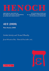 Fascicule, Henoch : studi storico-testuali su giudaismo e cristianesimo in età antica e medievale : 42, 2, 2020, Editrice Morcelliana