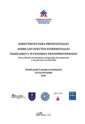 eBook, Directrices para profesionales sobre los efectos patrimoniales familiares y sucesorios transfronterizos : (una coleccion de formularios acompanados de comentariosy una guia para su redaccion), Dykinson