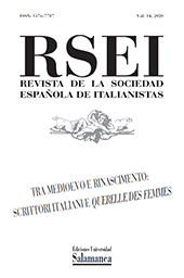 Heft, RSEI : Revista de la Sociedad Española de Italianistas : 14, 2020, Ediciones Universidad de Salamanca