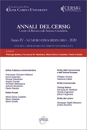 Issue, Annali del CERSIG : Centro di ricerca sulle scienze giuridiche : IV, numero straordinario 2020, Eurilink