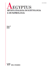 Heft, Aegyptus : rivista italiana di egittologia e papirologia : C, 2020, Vita e Pensiero