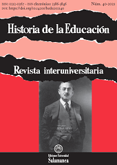 Issue, Historia de la educación : revista interuniversitaria : 40, 2021, Ediciones Universidad de Salamanca