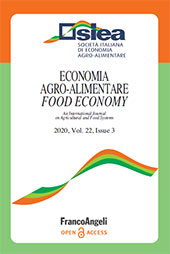 Fascicolo, Economia agro-alimentare : XXII, 3, 2020, Franco Angeli