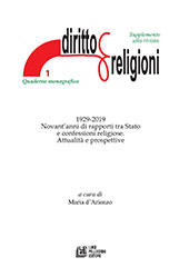 Issue, Diritto e religioni : supplemento alla rivista : quaderno monografico : XV, 1, 2020, Pellegrini