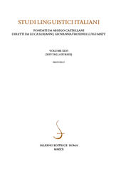 Fascicolo, Studi linguistici italiani : 1, 2020, Salerno