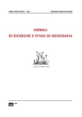 Issue, Annali di ricerche e studi di geografia : LXXV/LXXVI, 2019/2020, EUM-Edizioni Università di Macerata