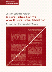 E-book, Musicalisches Lexicon oder Musicalische Bibliothec : Studienausgabe im Neusatz des Textes und der Noten, Bärenreiter-Verlag