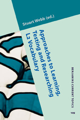 E-book, Approaches to Learning, Testing and Researching L2 Vocabulary, John Benjamins Publishing Company