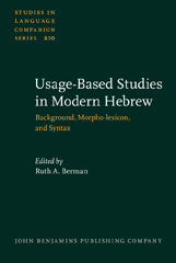 E-book, Usage-Based Studies in Modern Hebrew, John Benjamins Publishing Company