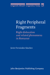 E-book, Right Peripheral Fragments, John Benjamins Publishing Company