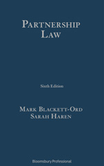 E-book, Partnership Law, Blackett-Ord, Mark, Bloomsbury Publishing