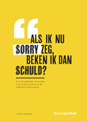 E-book, Als ik nu sorry zeg, beken ik dan schuld? : Over het aanbieden van excuses in de civiele procedure en de medische tuchtprocedure, Koninklijke Boom uitgevers