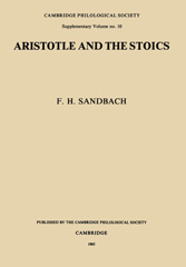 eBook, Aristotle and the Stoics, Sandback, F. H., Casemate