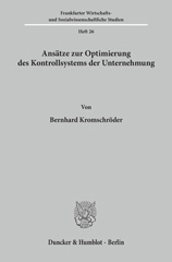 E-book, Ansätze zur Optimierung des Kontrollsystems der Unternehmung., Duncker & Humblot