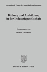 E-book, Bildung und Ausbildung in der Industriegesellschaft., Duncker & Humblot