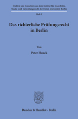 E-book, Das richterliche Prüfungsrecht in Berlin., Hauck, Peter, Duncker & Humblot