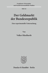 E-book, Der Geldmarkt der Bundesrepublik. : Eine experimentelle Untersuchung., Duncker & Humblot