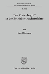 E-book, Der Kostenbegriff in der Betriebswirtschaftslehre., Duncker & Humblot