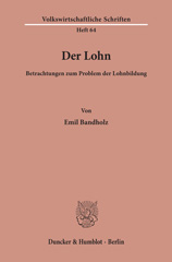 E-book, Der Lohn. : Betrachtungen zum Problem der Lohnbildung., Duncker & Humblot