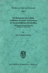 E-book, Die Rechtsnatur der Arbeitsverhältnisse deutscher Arbeitnehmer bei den ausländischen Streitkräften unter besonderer Berücksichtigung der Verhältnisse in West-Berlin., Duncker & Humblot