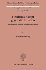 E-book, Finnlands Kampf gegen die Inflation. : Erfahrungen mit dem Indexautomatismus., Garding, Hartmut, Duncker & Humblot