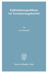 E-book, Kalkulationsprobleme im Versicherungsbetrieb., Duncker & Humblot