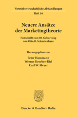 E-book, Neuere Ansätze der Marketingtheorie. : Festschrift zum 80. Geburtstag von Otto R. Schnutenhaus., Duncker & Humblot