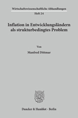 E-book, Inflation in Entwicklungsländern als strukturbedingtes Problem., Duncker & Humblot