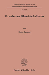 E-book, Versuch einer Filmwirtschaftslehre., Duncker & Humblot