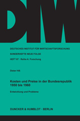 E-book, Kosten und Preise in der Bundesrepublik 1950 bis 1960., Duncker & Humblot