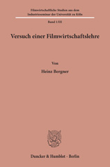 E-book, Versuch einer Filmwirtschaftslehre., Duncker & Humblot