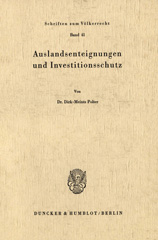 E-book, Auslandsenteignungen und Investitionsschutz., Duncker & Humblot