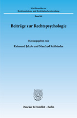 E-book, Beiträge zur Rechtspsychologie., Duncker & Humblot