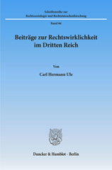 E-book, Beiträge zur Rechtswirklichkeit im Dritten Reich., Ule, Carl Hermann, Duncker & Humblot