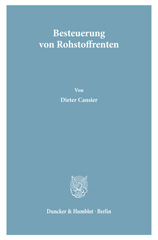 E-book, Besteuerung von Rohstoffrenten., Duncker & Humblot