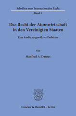 E-book, Das Recht der Atomwirtschaft in den Vereinigten Staaten. : Eine Studie ausgewählter Probleme., Duncker & Humblot