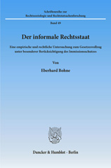 E-book, Der informale Rechtsstaat. : Eine empirische und rechtliche Untersuchung zum Gesetzesvollzug unter besonderer Berücksichtigung des Immissionsschutzes., Duncker & Humblot
