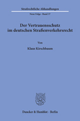 E-book, Der Vertrauensschutz im deutschen Straßenverkehrsrecht., Duncker & Humblot