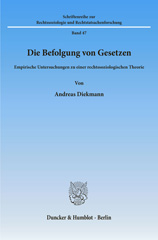 E-book, Die Befolgung von Gesetzen. : Empirische Untersuchungen zu einer rechtssoziologischen Theorie., Duncker & Humblot