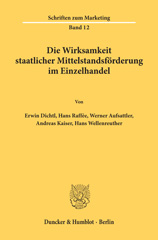 E-book, Die Wirksamkeit staatlicher Mittelstandsförderung im Einzelhandel., Duncker & Humblot