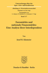 eBook, Euromärkte und nationale Finanzmärkte : Eine Analyse ihrer Interdependenz., Duncker & Humblot