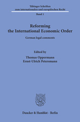 E-book, Reforming the International Economic Order. : German legal comments., Duncker & Humblot