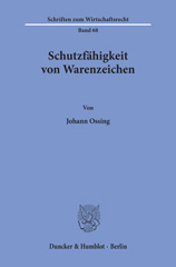 E-book, Schutzfähigkeit von Warenzeichen., Ossing, Johann, Duncker & Humblot