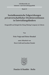 E-book, Sozioökonomische Folgewirkungen privatwirtschaftlicher Direktinvestitionen in Entwicklungsländern : dargestellt am Beispiel der Bong Mining Company in Liberia., Duncker & Humblot