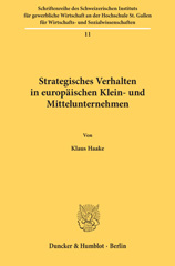 E-book, Strategisches Verhalten in europäischen Klein- und Mittelunternehmen., Duncker & Humblot