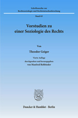 eBook, Vorstudien zu einer Soziologie des Rechts., Duncker & Humblot