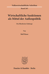 E-book, Wirtschaftliche Sanktionen als Mittel der Außenpolitik. : Das Rhodesien-Embargo., Hasse, Rolf, Duncker & Humblot