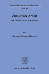 E-book, Zumutbare Arbeit. : Das Grundrecht des Arbeitslosen., Hummel-Liljegren, Hermann, Duncker & Humblot