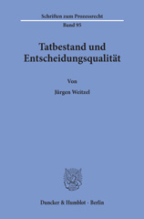 E-book, Tatbestand und Entscheidungsqualität., Duncker & Humblot