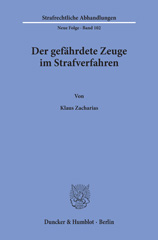 eBook, Der gefährdete Zeuge im Strafverfahren., Duncker & Humblot
